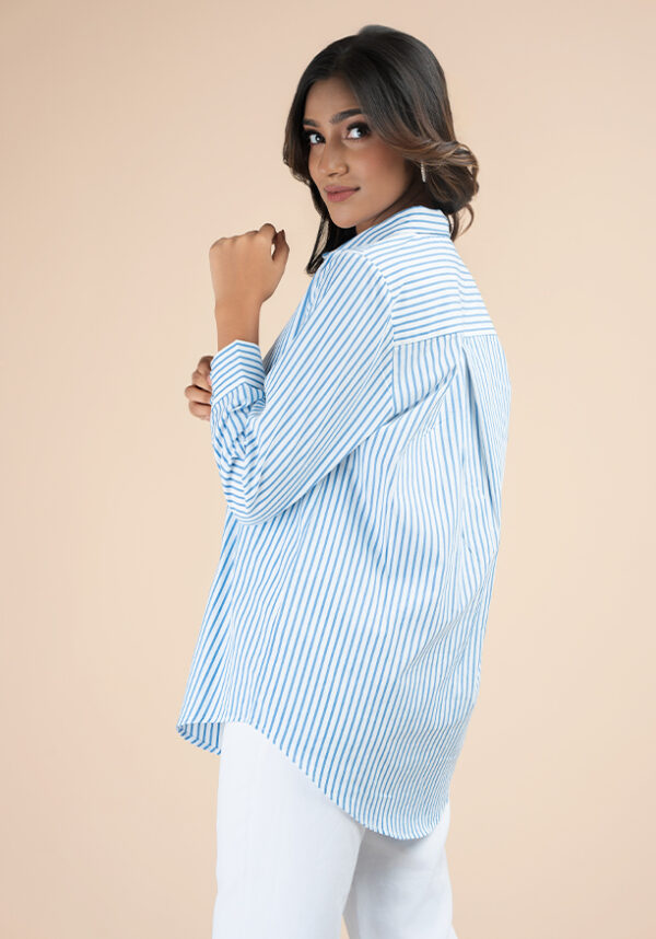 Lorida White Stripe Blouse
