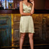 LILY FLARED GREEN DRESS