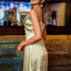LILY FLARED GREEN DRESS