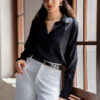 74-612x875 Arie Long Sleeve Black Shirt