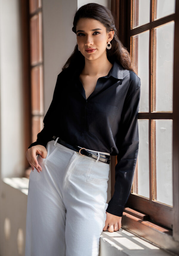 74-612x875 Arie Long Sleeve Black Shirt