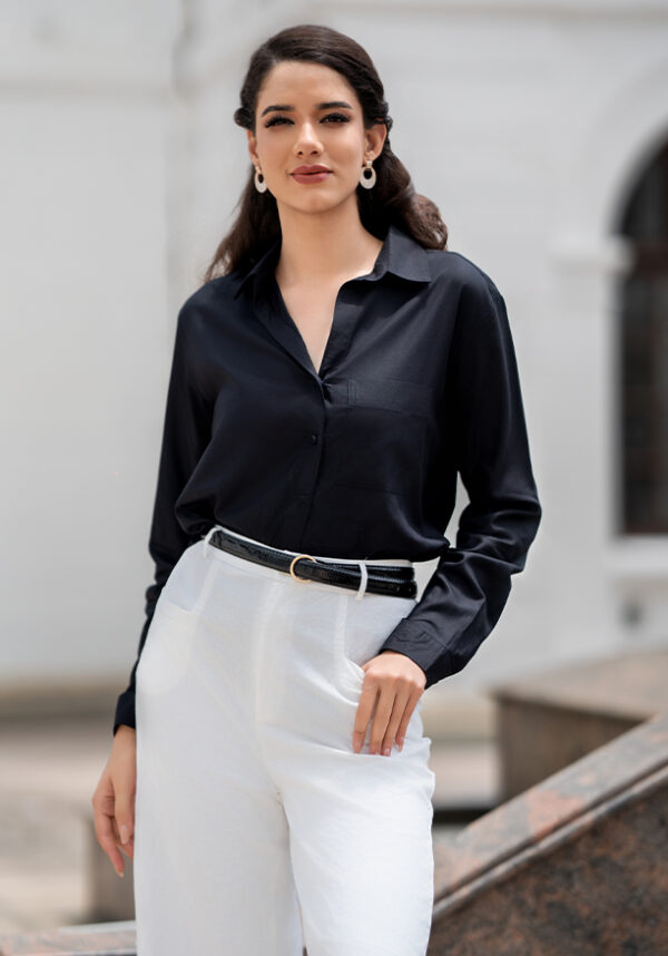 75-612x875 Arie Long Sleeve Black Shirt