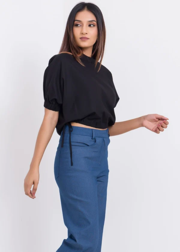 B4 Puff Sleeve Crop Top