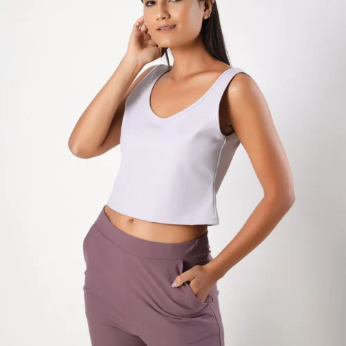 IND0122O14_LAS_1 Sleeveless Crop Top
