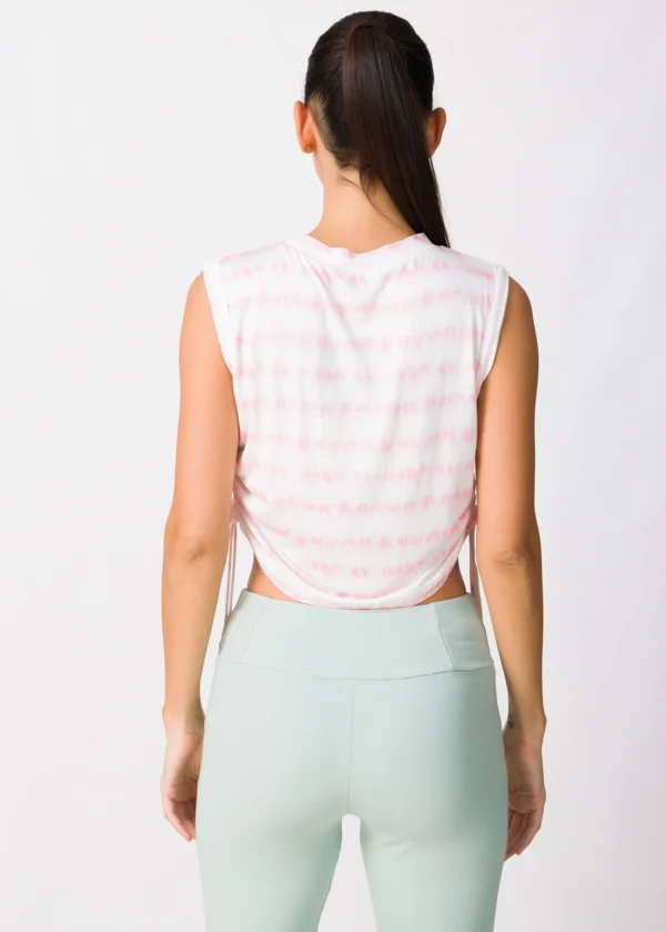 IND0722K41_PNK_4 Waist Gathered Crop Top