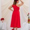 LARA ONE SHOULDER RED DRESS