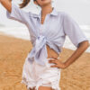 NILS-249000115-WEB-05-612x875 Amelia Short Blue/White Sleeve Shirt