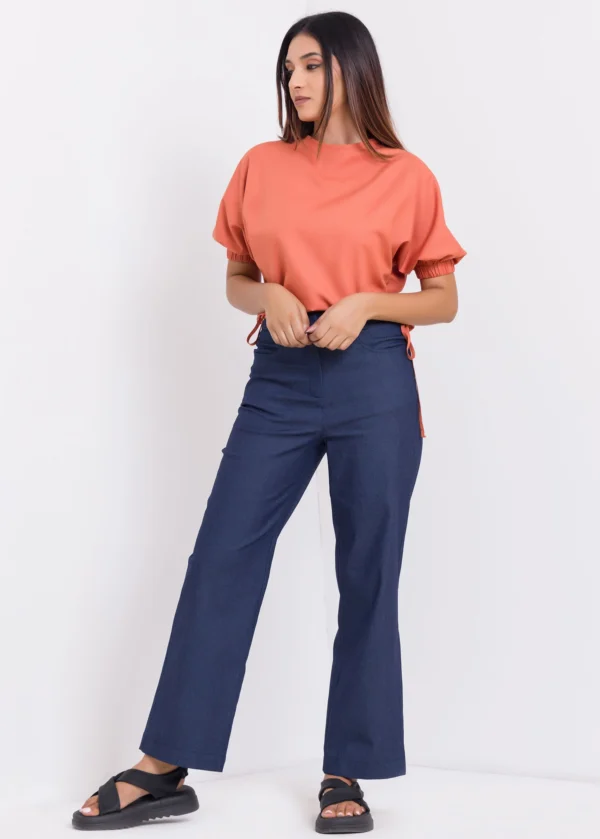 O1 Puff Sleeve Crop Top