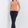 Three Quarter Sleeve Blouse With Round Neck